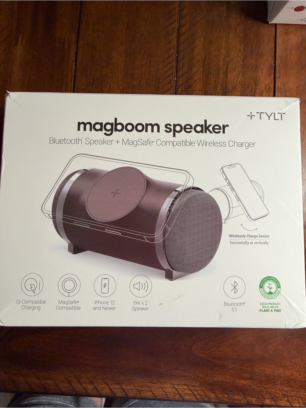 Magboom Speaker Bluetooth Speaker with MagSafe Wireless Charger - Black
